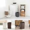 ASVEL Trash Can with Concealed Simple Made in for Living ASVEL Bag, 6.6L, Rectangular, Lidless, Design, 20.2cm Wide, Japan, Double-Walled, Room,