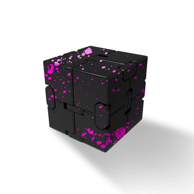 AL Alloy Metal Fidget Infinity Cube Gadgets Spielzeug für Erwachsene, Zauberwürfel zur Linderung von Stress und Angst