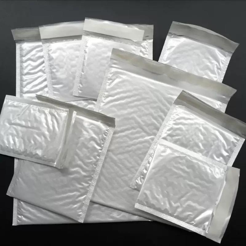 50 Buc. Plicuri Albe Poli cu Bule Plicuri Căptușite Vrac Folie cu Bule Căptușită Pungi Poli pentru Ambalare Expediere Maile Autoadezive