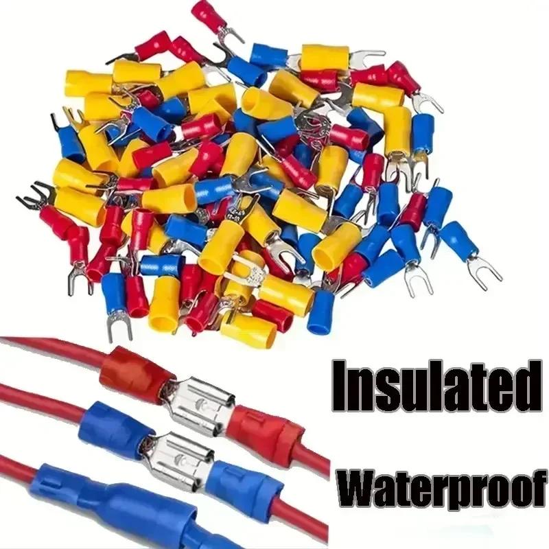 280PCS Insulated Cable Connector Electrical Wire Crimp Spade Butt Ring Fork Set Ring Lugs Rolled Terminals Assorted Kit New