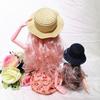 Wavy Edge Cute Straw Hat BJD Straw Hat Pet Hat Cotton Baby Hat Mini Hat Doll Hat Toy Hat Small Hat