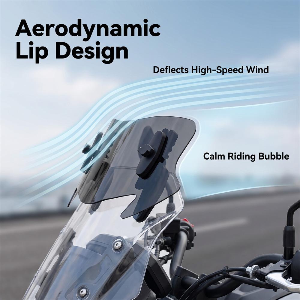 Motorcycle Windshield Extension Gray for Universal Bike