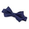 Pointed Silk Bow Tie for Solid Made In Fujiyama Grand Navy Blue Adults, Color, Japan, Woven, Creer,