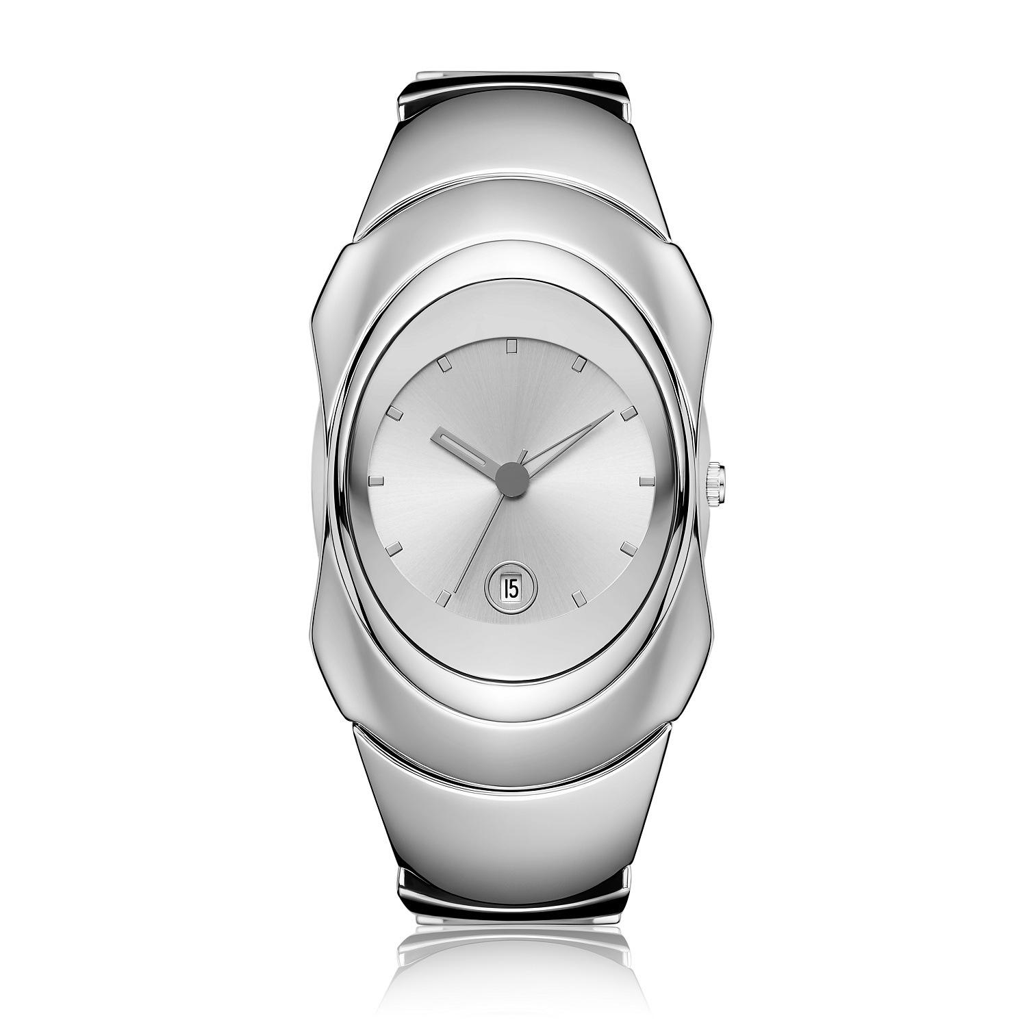 Fashion Y2K Special-Shaped Men S Quartz Watch Simple Trend Men S High-End Niche Design Watch Straight Hair