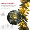 Artificial Lighted Christmas Garland 1.8 m with Pine Cones, Berry Clusters, 50 LED Lights and Timer