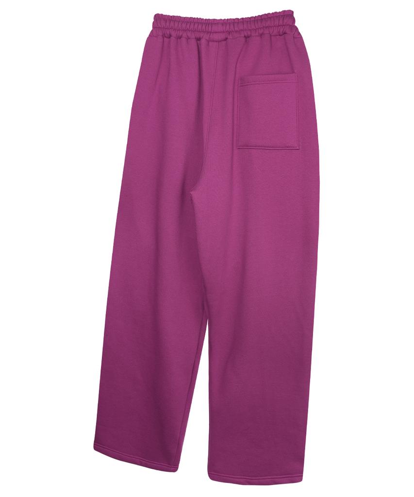Gainsboro One-Pleat Wide Sweatpants_Magenta