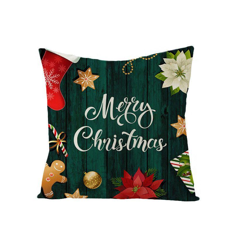 Premium Quality 18" Christmas Cushion Cover In Eco-friendly Linen For Holiday Decor
