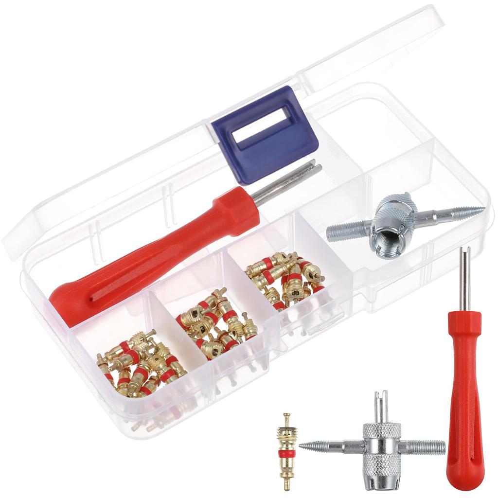 iplusmile Tire Valve Core, Air Valve, Air Valve Cap, Repair Tool, Bug Turner Screwdriver,