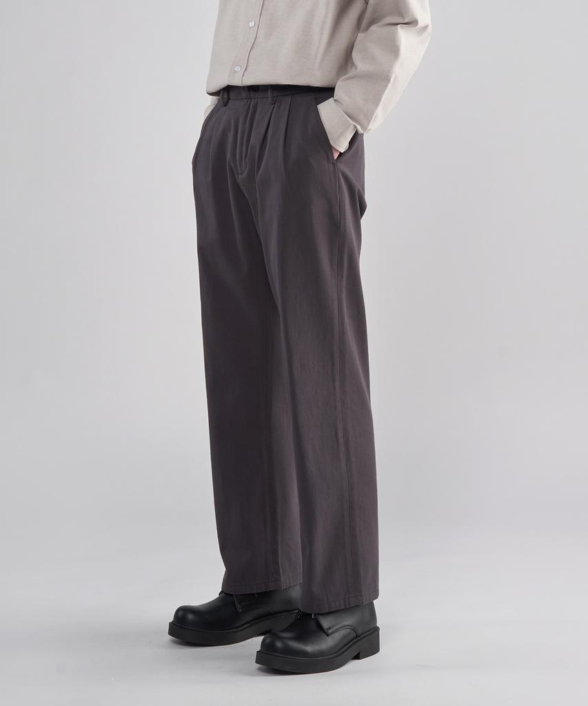 UNTAPPED STUDIO [2Pack] Double-Pleated 10-Count Cotton Semi-Wide Chino Pants