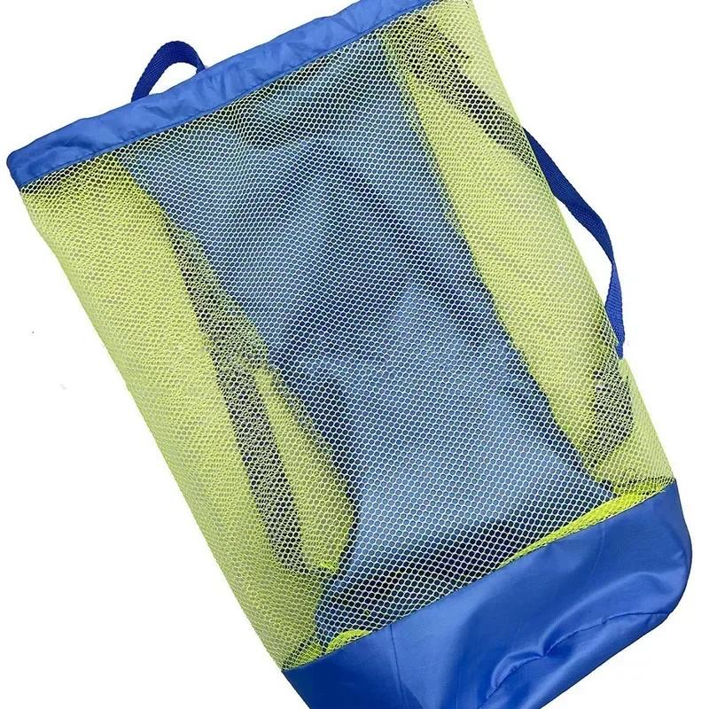 

Portable Outdoor Beach Bag Foldable Mesh Swimming Bag Toys High Capacity Basket Storage Bag for Kids Children Swimming Dry Sack