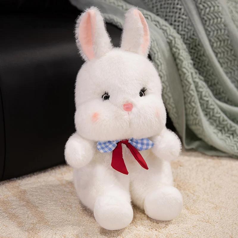 30/45/55CM Cute Fat Bunny Plush Toy Seeping Pillow Rabbit Animal Doll To Give Children Christmas Birthday Gift