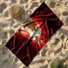 Football Player Action Beach Towel Super Soft Microfiber Quickdry Fabric Comfortable Lightweight