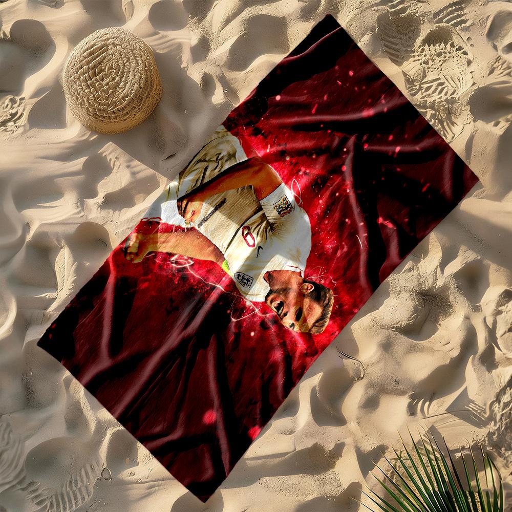 Football Player Action Beach Towel Super Soft Microfiber Quickdry Fabric Comfortable Lightweight