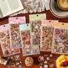 6packs/1lot Kawaii Scrapbook Stickers Happiness Guide  Junk Journal Gold Planner Stationery Sticker Planner Decorative