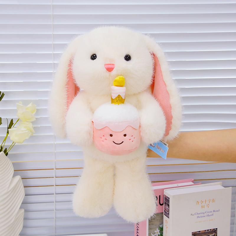 Niedliches Kuchen-Kaninchen Plüschtier Mädchen Geburtstagsgeschenk Videospiel Stadt Austausch Puppe Zuhause Wurfkissen