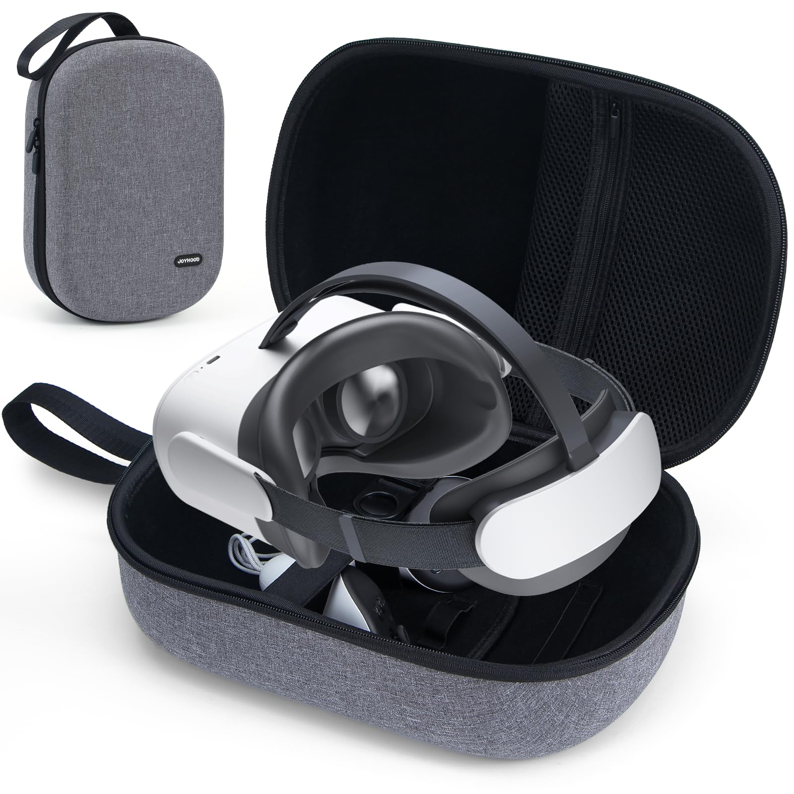 

JoyHood Carrying Case Compatible with Meta Quest Oculus Quest and Pico 4 Hard Carrying Official Original Elite Strap VR Headset and Controller сірий колір