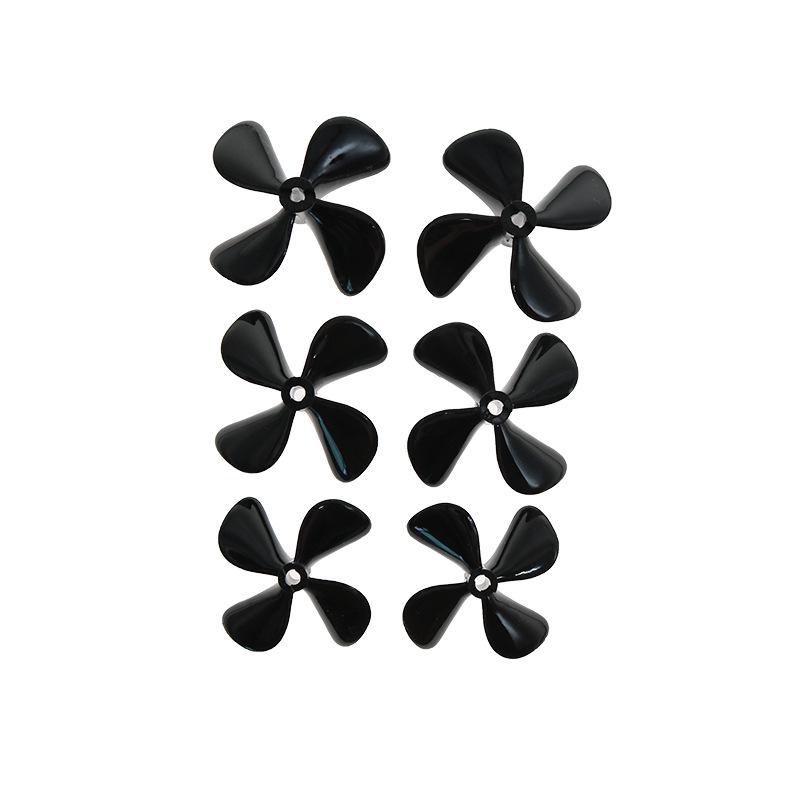 High-Strength 4-Blade 50/55/60mm Ship Model Propeller, 4mm Aperture, PC Material, Forward & Reverse Compatibility.