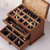 Decorative Wood Jewelry Storage Case Chest Storage Organizers with 3 Drawers with Elegant Styles for Home Decoration