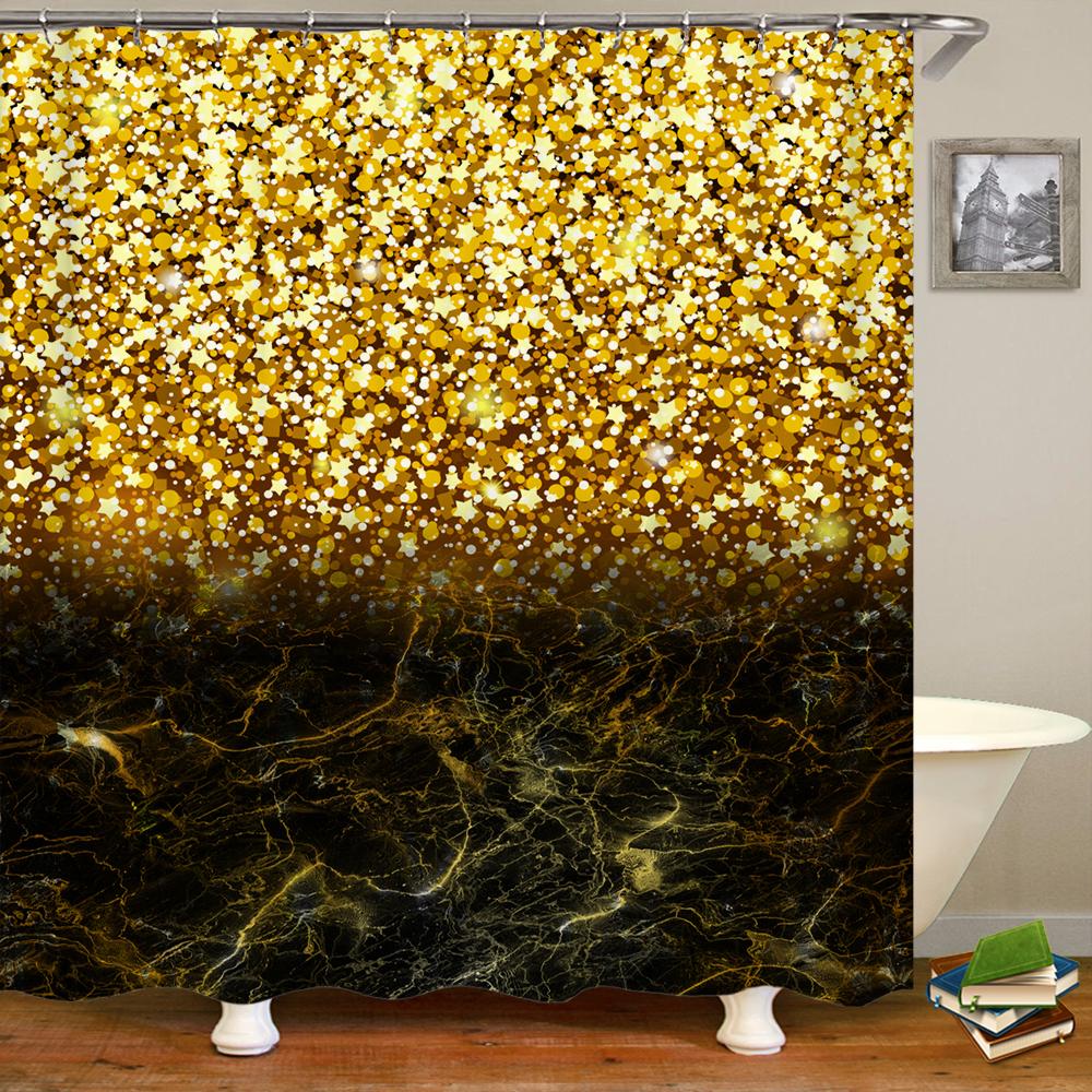 Shiny Dream Printed Shower Curtain Mildew Waterproof Curtain With Hook Bathroom Decorative Curtain 3D Shower Curtains 240*180Cm