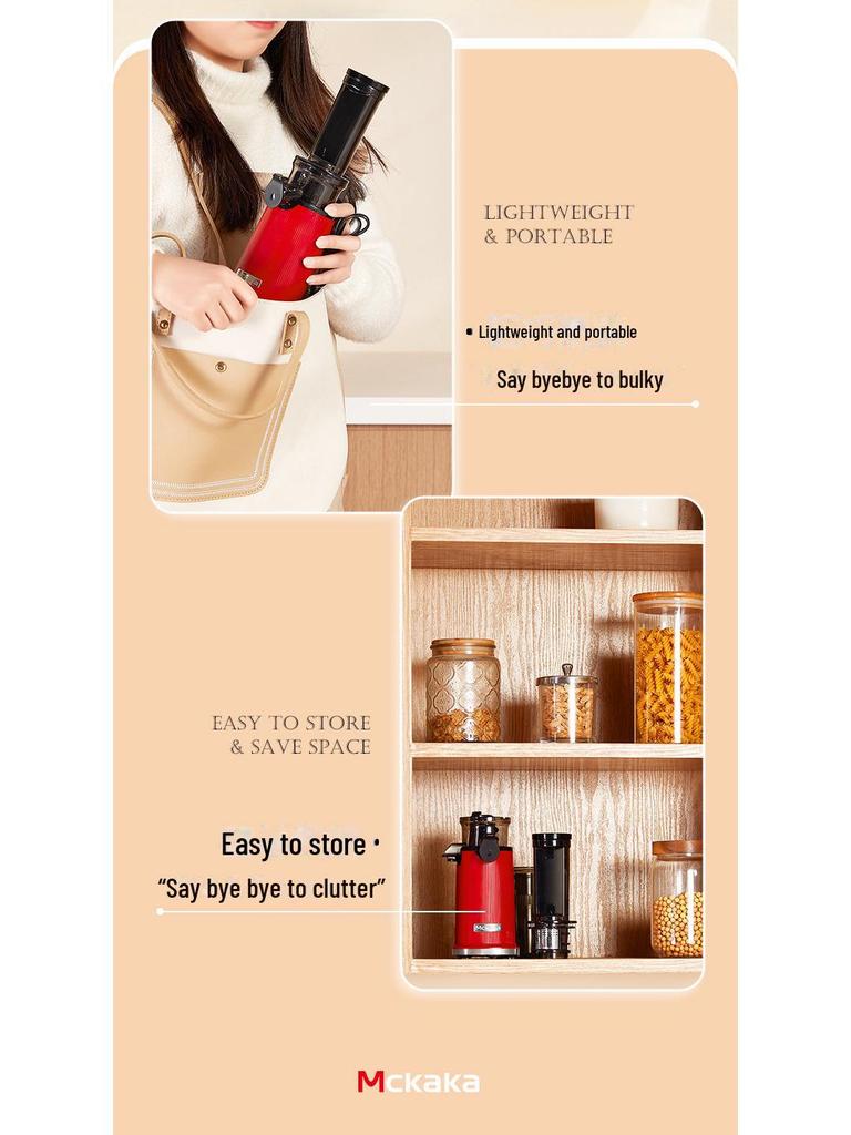 Mckaka Portable Multi-Function Mini Juicer – Pure Juice Separation for Household Use