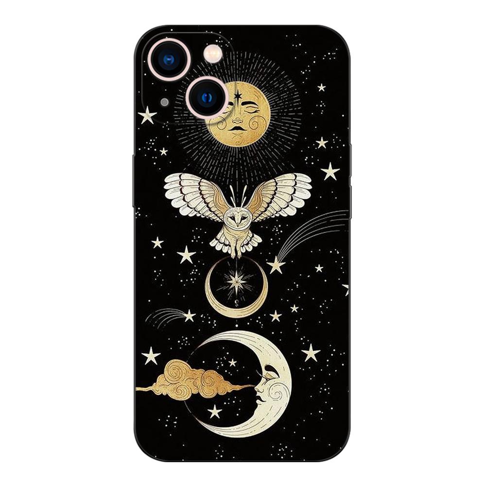 Black Tpu Case For Xiaomi mi 11i 5G Redmi Note 11 11S Pro PLUS 4G 5G Cover The Whimsy of the Moon