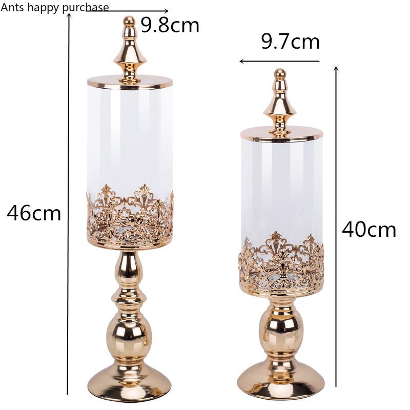 European Style Sugar Bowl Wedding Dessert Table Decoration Arrangement Glass Candy Jar Snack Biscuit Storage Tank Home Storage