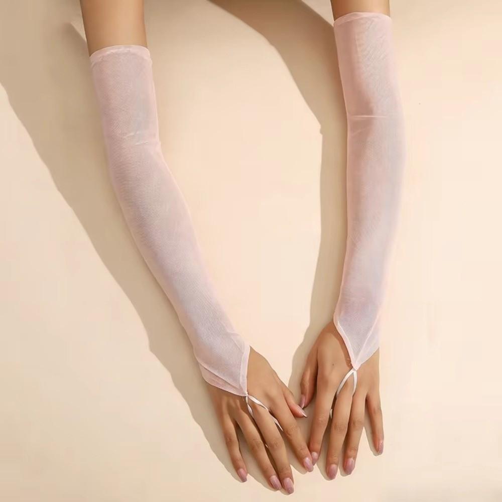 Elastic Long Gloves Thin Bridal Gown Accessories Fashion Mesh Gloves  Prom Dress