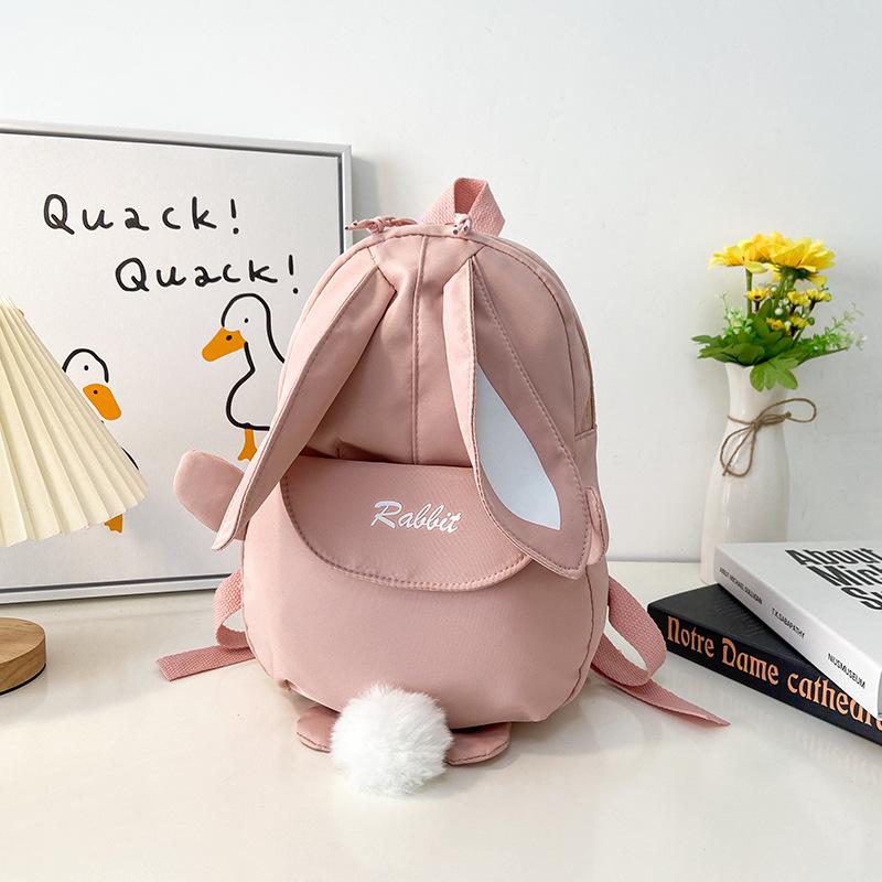 

Трендовый женский рюкзак большой вместимости 2023 года с милыми кроличьими ушками - Сладкий девчачий школьный мультяшный рюкзак розовый