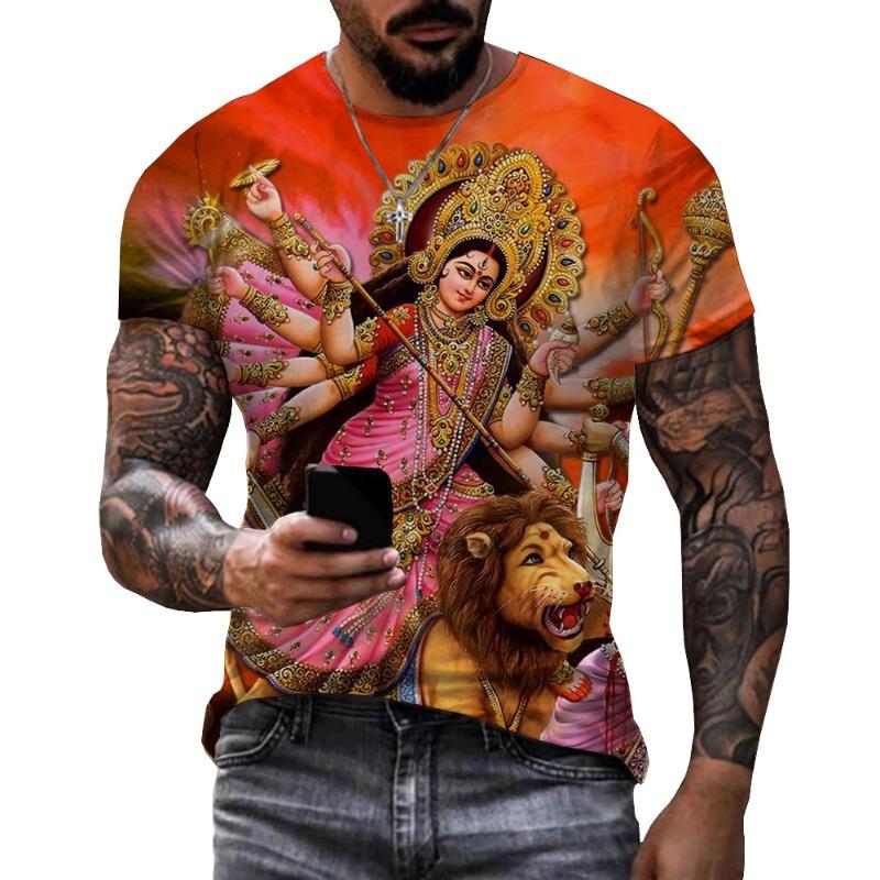 Hindu God Lord Shiva 3D Print T-Shirts Hinduism Vishnu Men Women Fashion Oversized Short Sleeve T Shirt Male