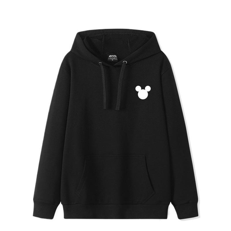 Cartoon Mouse Pattern Couple Hooded Hoodie for Women 2025 Autumn New Loose Long Sleeved Pullover Hoodie Coat Casual and Simple