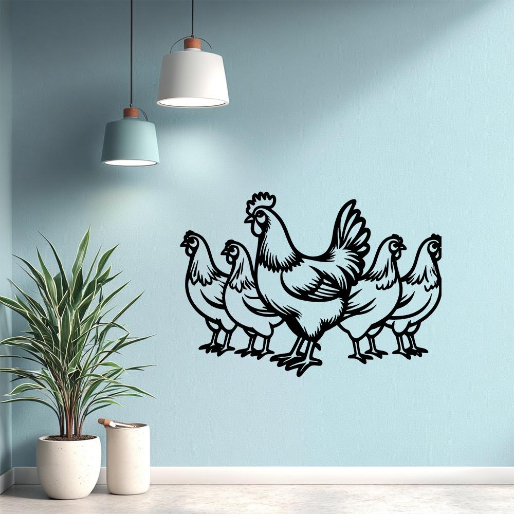 Wrought Iron Hive of Mother Hen Wall Art, Farmhouse Indoor Decor, Wedding Christmas Thanksgiving Gift for Home Room