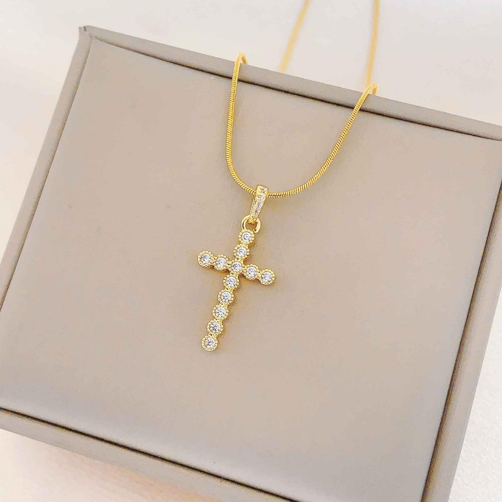 Necklace Women Do Not Fade Summer Small Cute Temperament Titanium Steel Necklace Versatile High-end Jewelry Simple Collarbone Chain