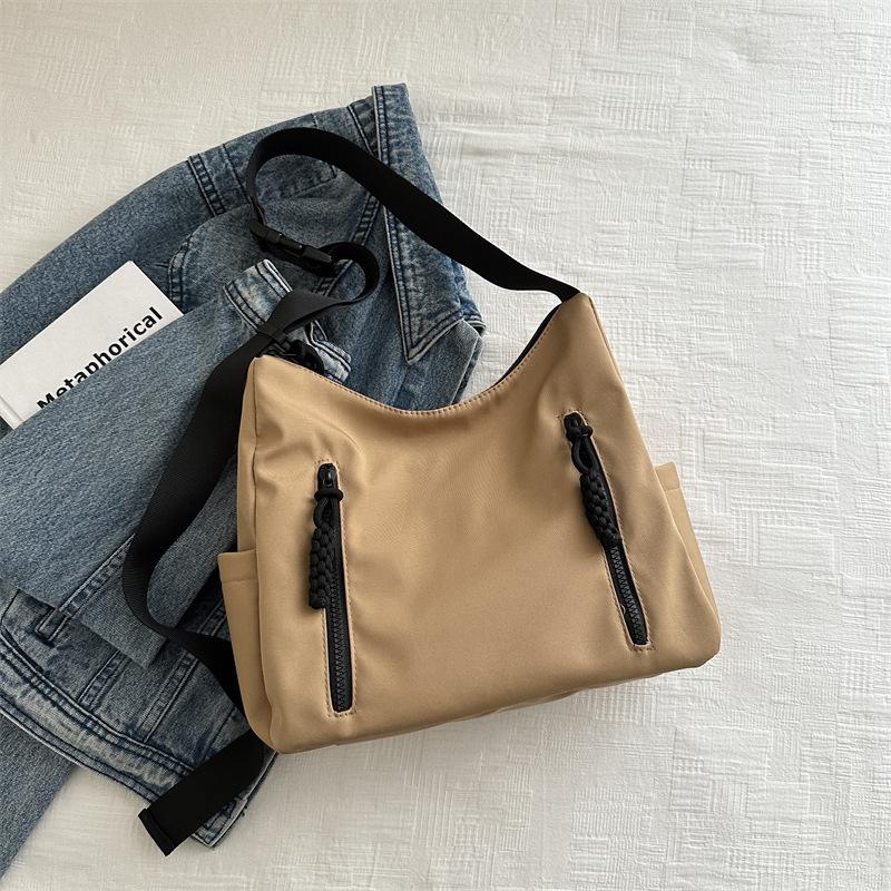 Women's Tote Bag Simple Solid Nylon Cross Bags Casual Handbags  Fashion Designer Female Commuter Shoulder Bag