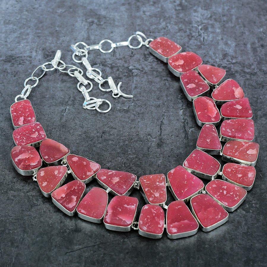 Hememorphite Druzy Handmade 925 Sterling Silver Jewelry Necklace 18" Z8Y89