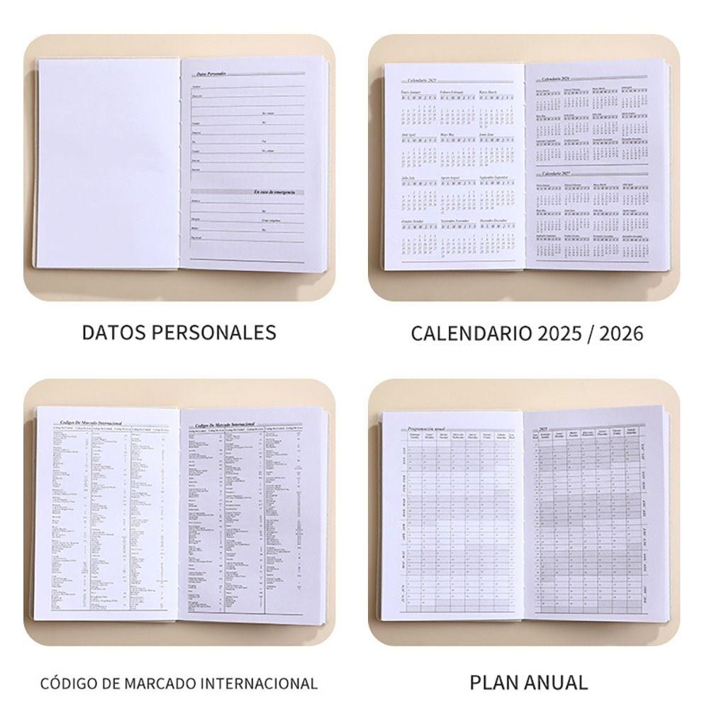 Spanish 2025 Planner Notebook with Calendar Daily Weekly Monthly Planner 2025 Agenda Book  Students