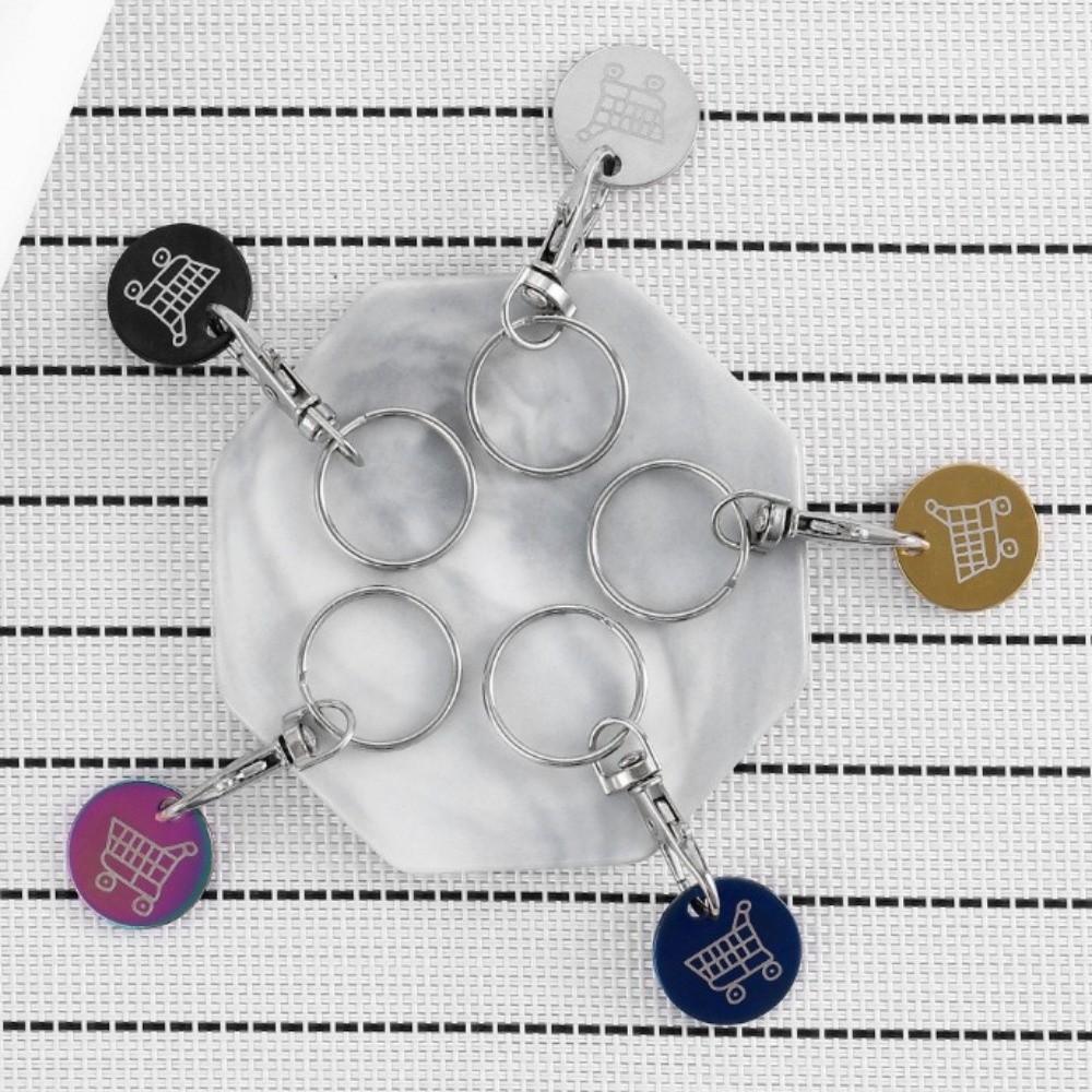 Mini Cart Key Key Chain Removable Key Ring New Shopping Cart Token  Cart Accessory