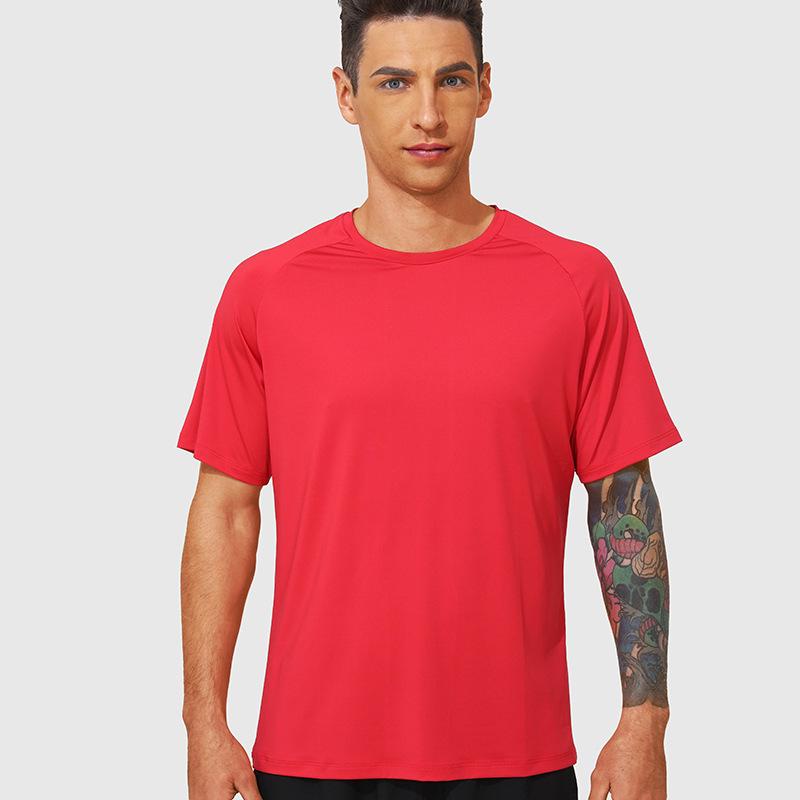 

Мужская спортивная футболка с быстрой сушкой - Высокая эластичность, Короткий рукав, Топ для фитнеса и бега XL (Recommended 160-180 jin)