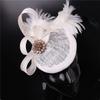 Linen Ladies Wedding Banquet Linen Hat New Top Hat Feather Shaped Bridal Top Hat