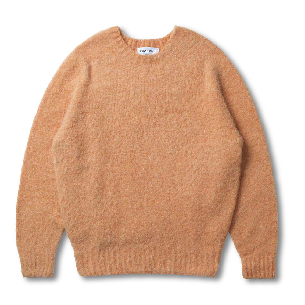EDWARDMAX Shaggy Dog Unisex Round Knit (Tangerine)
