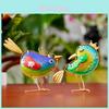 Glass Bird Garden Decor Painted Finish For Gift Giving And Home Decor