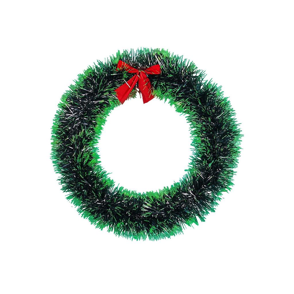 Christmas Bow Wreath 25/30cm White And Green Wool Christmas Wreath Shopping Mall Window Christmas Decoration