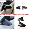 Ox Horn Blade Style Rearview Mirror Cover Trim For VW Volkswagen Golf 7 7.5 MK7 Hatchback 2014 - Black / Carbon Fiber Look