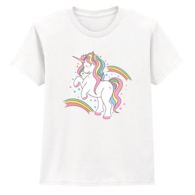 Unicorn Rainbow Fantasy Girls T-Shirt Magical Kids Birthday Gift