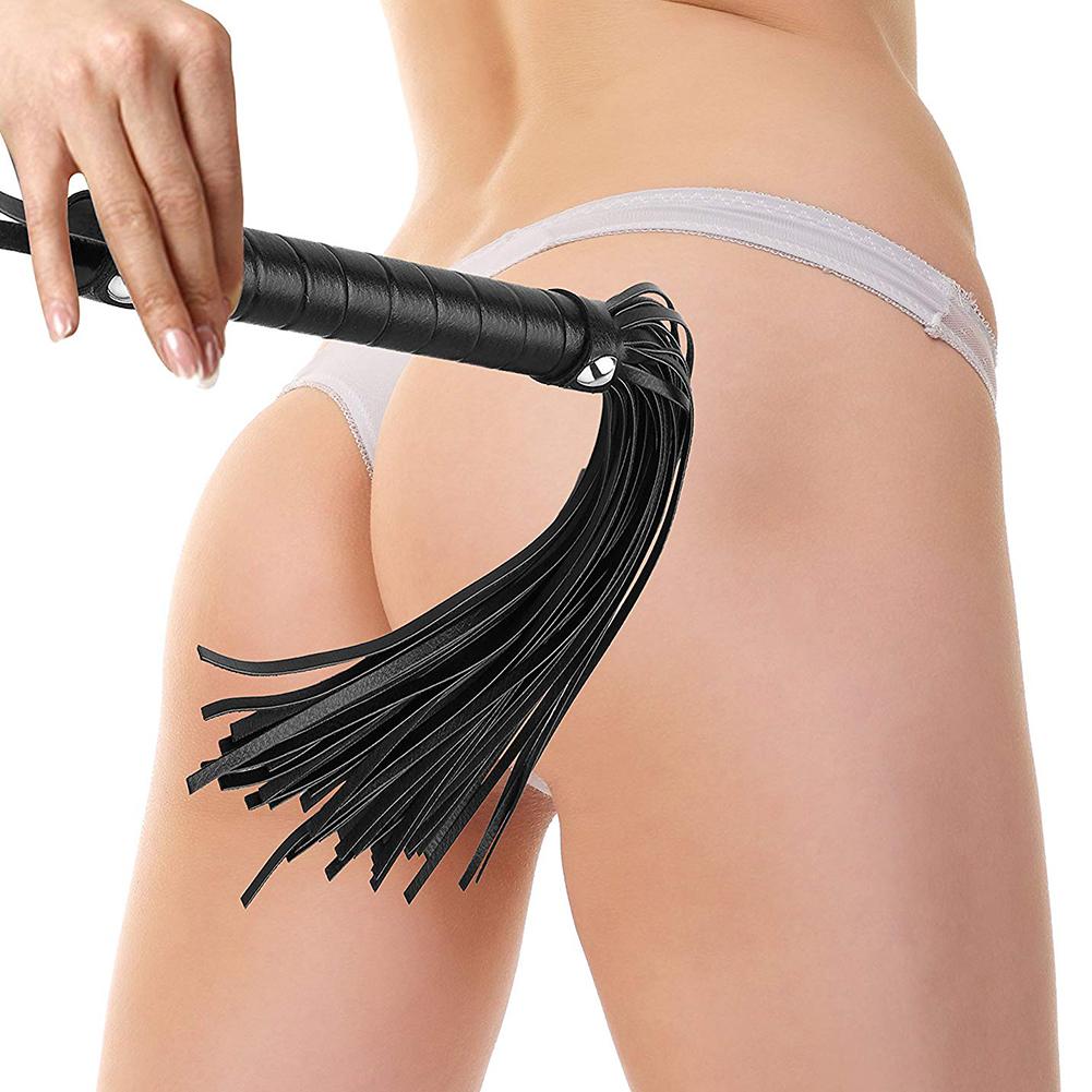 Sexy Bondage Flogger Flirting Leather Whip Slap Spanking Exotic Accessories with Tassel