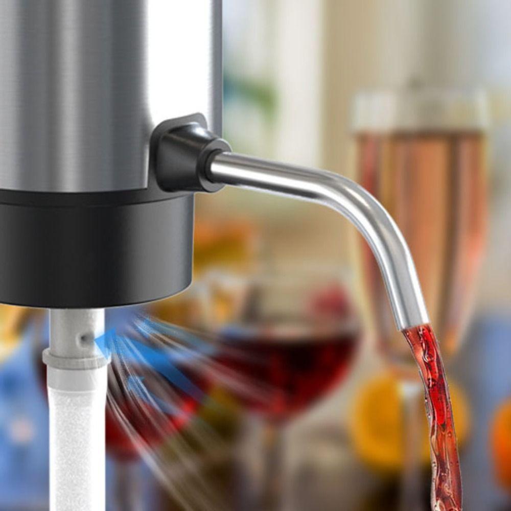 Stainless Steel Electric Decanter Set Rechargeable Wine Dispenser Wine Aerator  Wine Lover