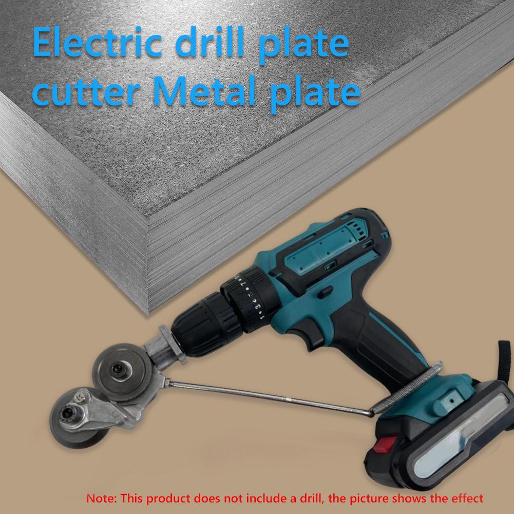 Metal Cutter Retrofit Shear Quick Cutting Attachment Electric Drill Plate Cutter Free Cutting Tool Steel Alloy Sheet Sharp Cut