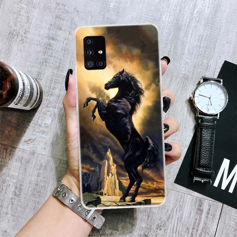 Horse Great Beauty Galloping Phone Case For Samsung Galaxy A14 A15 A13 A12 A54 A55 A53 A52 A04S A24 A25 A23 A22 A34 A35 A33 A32