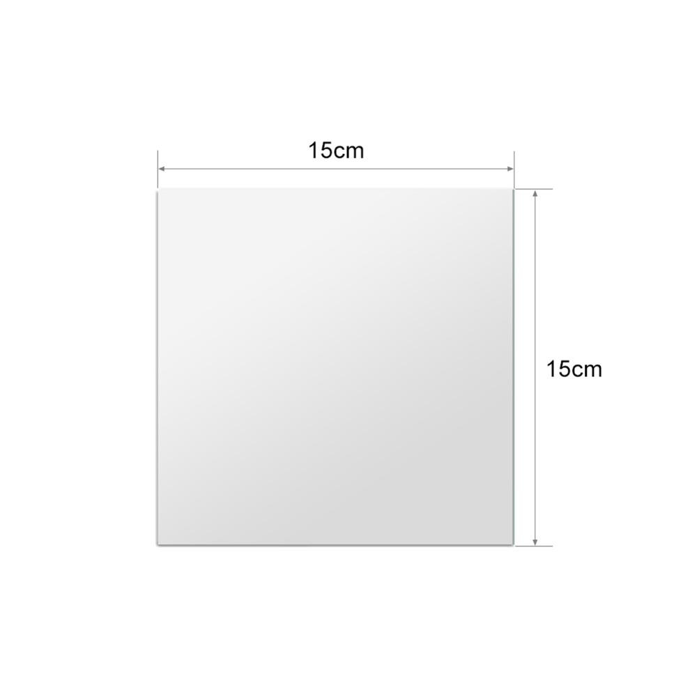 9PCS Silver DIY Mirror Tiles Square Decorative Mirror Sticker Mirror Wall Stickers  Bathroom