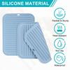 Uxcell 1/2/4pcs 9 x 11" Dish Drying Mat Set Silicone Reusable Drain Pad Heat Resistant Suitable for Kitchen Counter Fridge Drawe