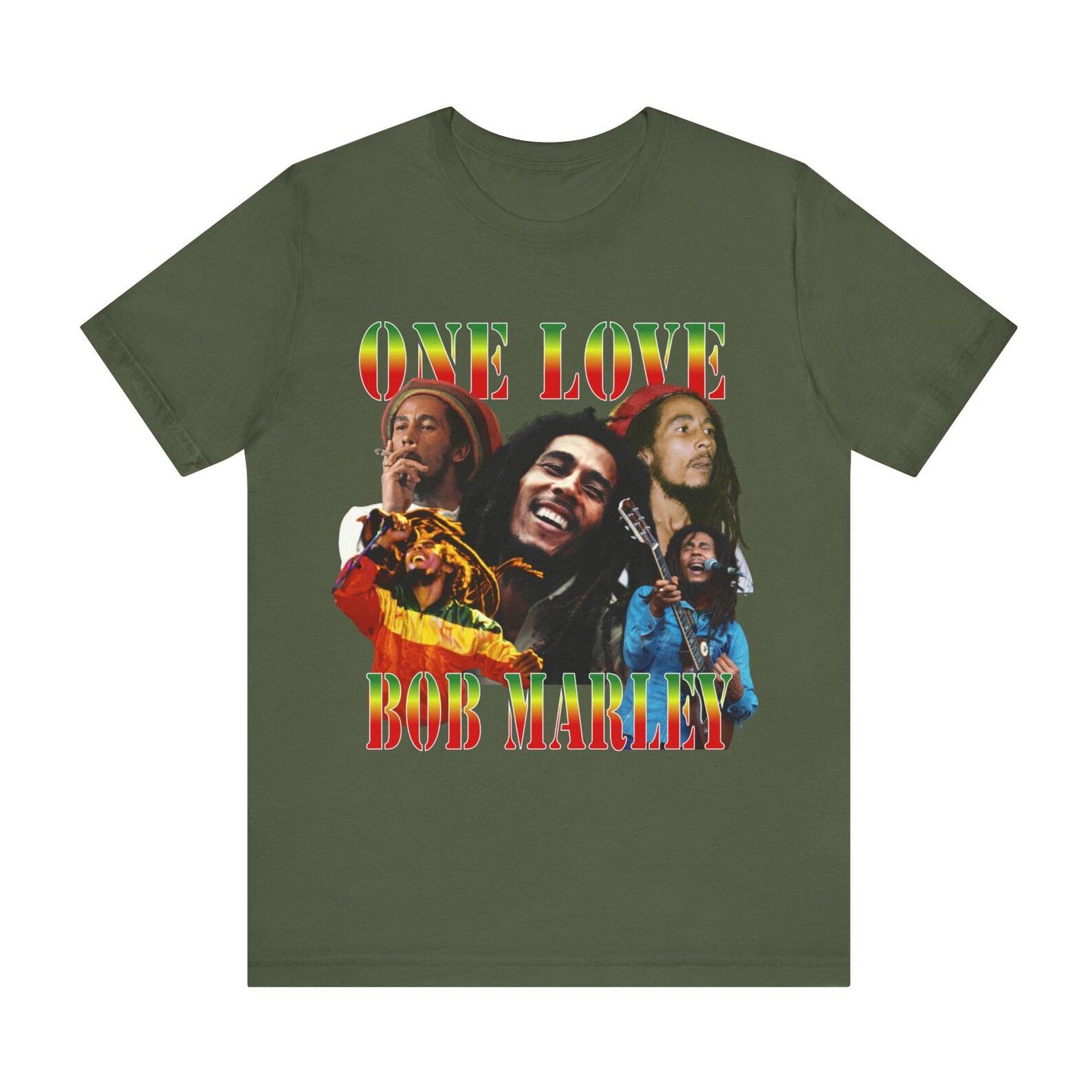 Bob Marley One Love Shirt, Bob Marley Graphic T-Shirt, Reggae Music Tee, Rastafari Inspired Shirt, Vintage Music Fan Gift, Jamaican Reggae L